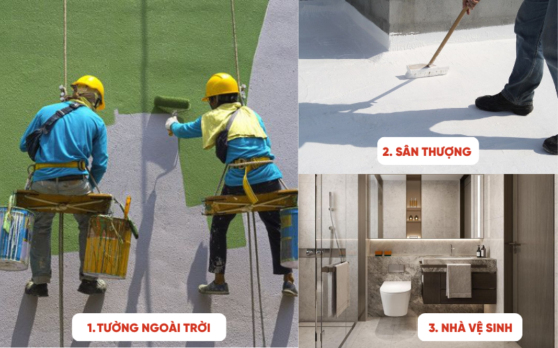 Các vị trí nên sơn chống thấm