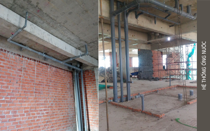Lắp đặt hệ thống điện âm và đường ống nước