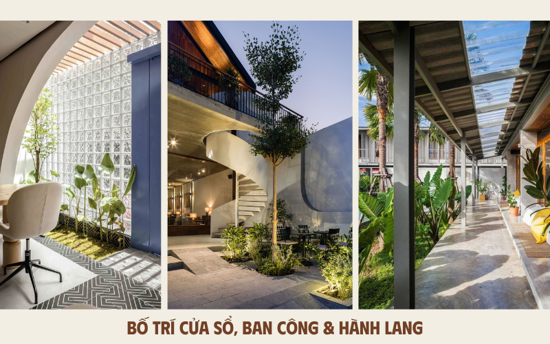 Cách bố trí cửa sổ và ban công